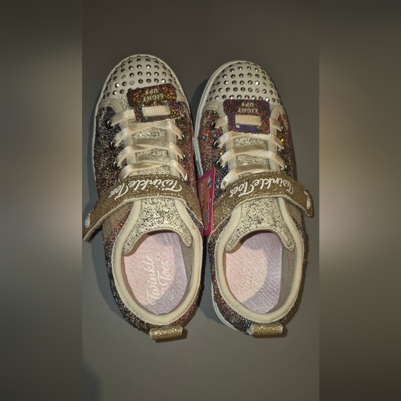 Twinkle Toes by Skechers - Girls Light Up Sneakers - Size 2- New - Picture 4 of 10